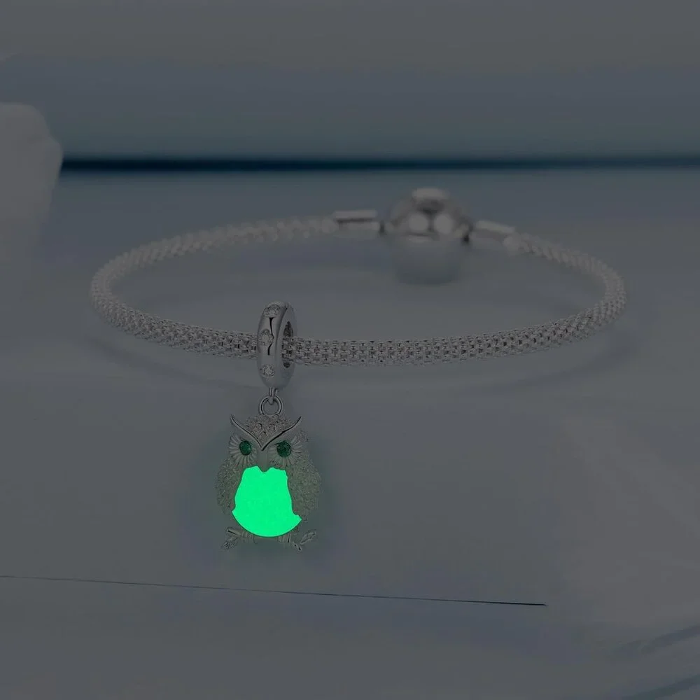 925 Sterling Silver Rainbow Owl Turtle Seashell Firefly Cat Animal Beach Charms - Picture 5 of 7